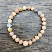 Mala Bracelet Peach Moonstone