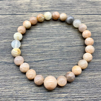 Mala Bracelet Peach Moonstone