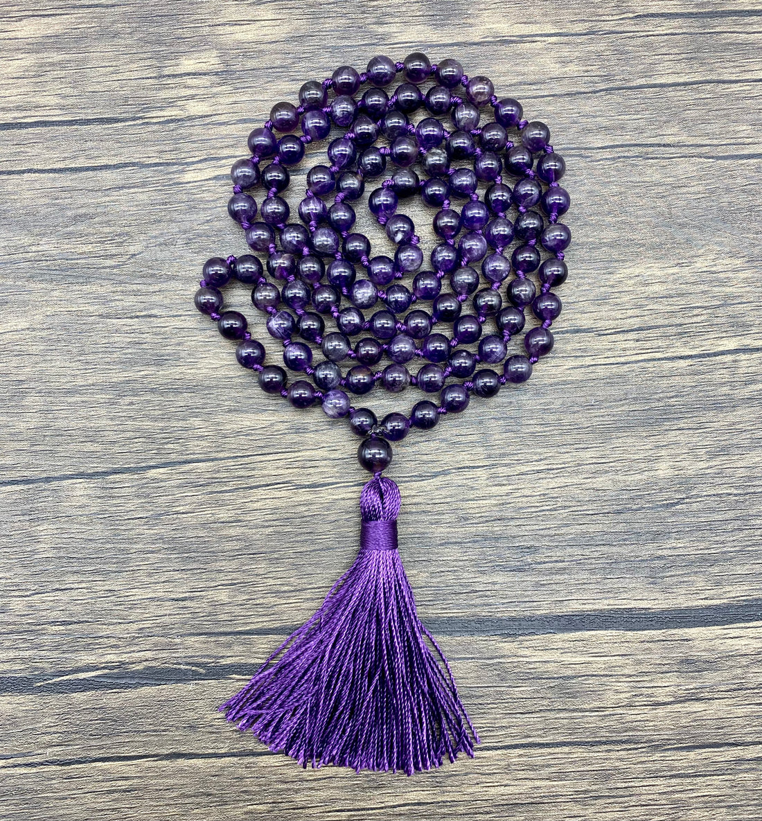 Mala 108 Amethyst Grade A