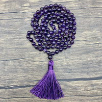 Mala 108 Amethyst Grade A
