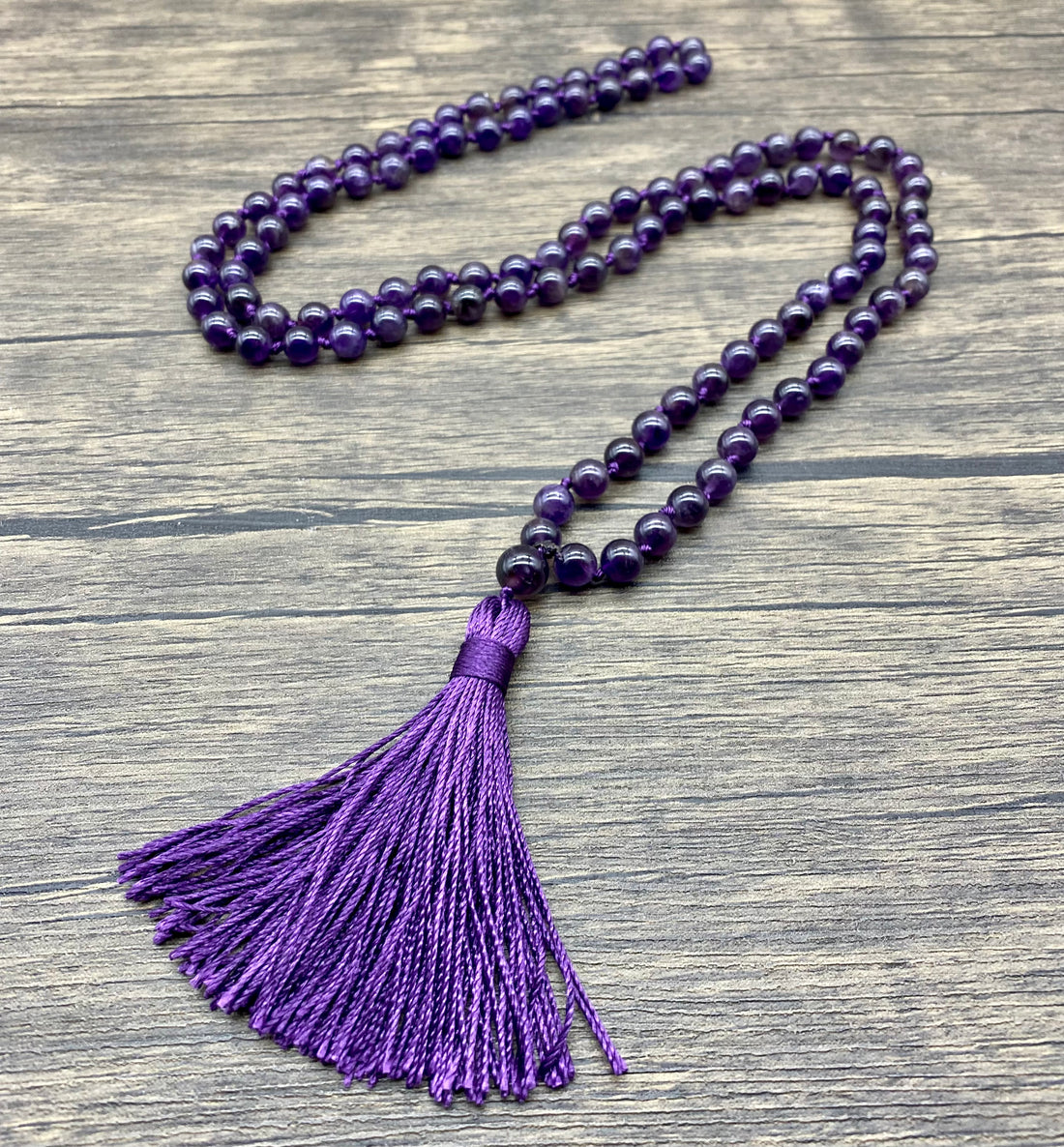 Mala 108 Amethyst Grade A
