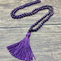 Mala 108 Amethyst Grade A