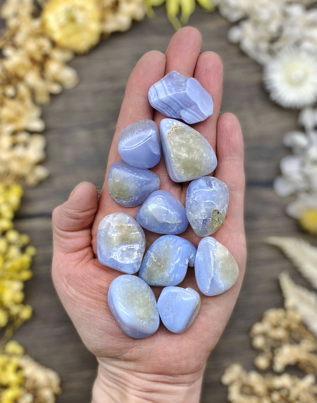 Blue Lace Agate Tumbled Stone