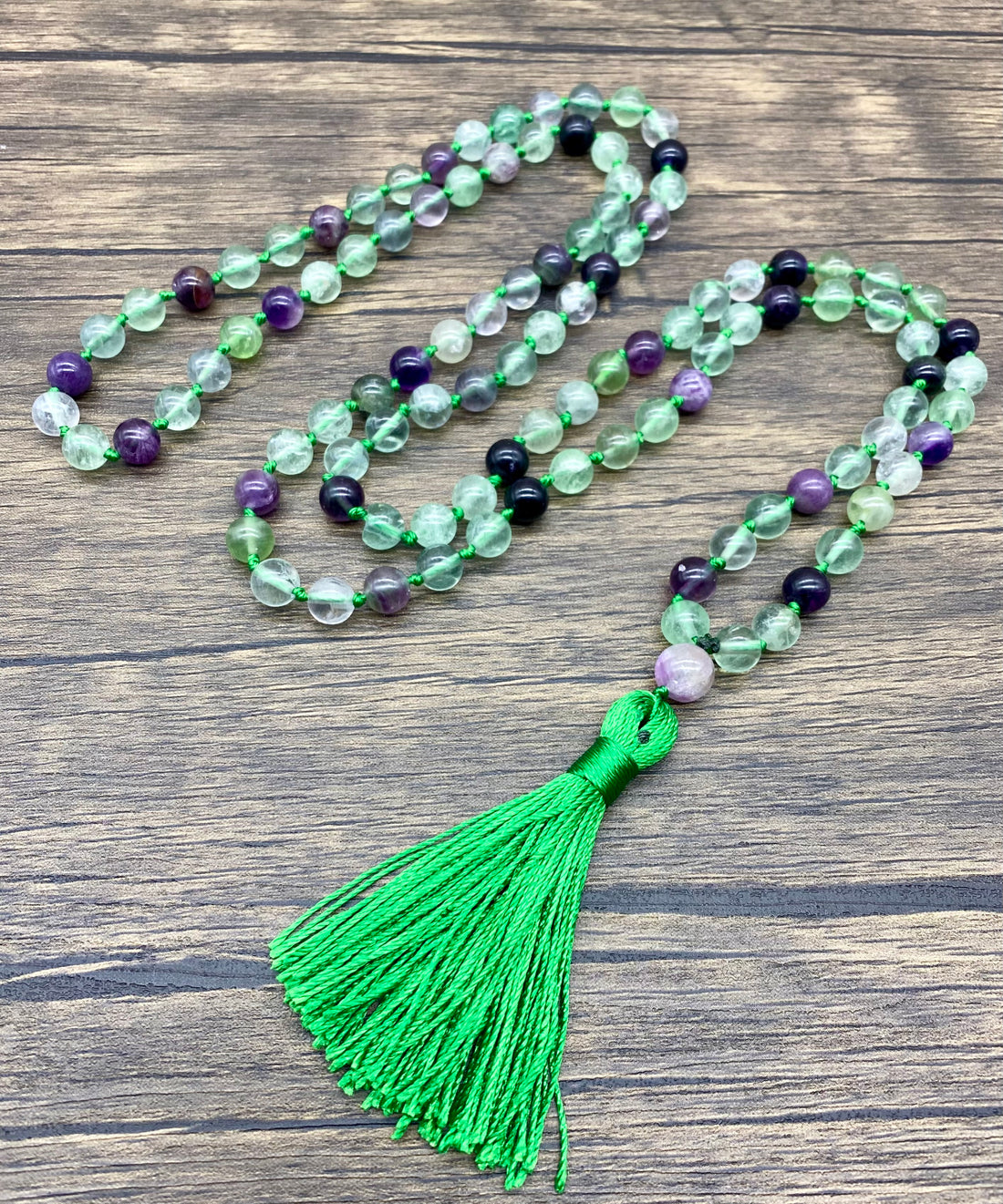 Mala 108 Fluorite Knotted