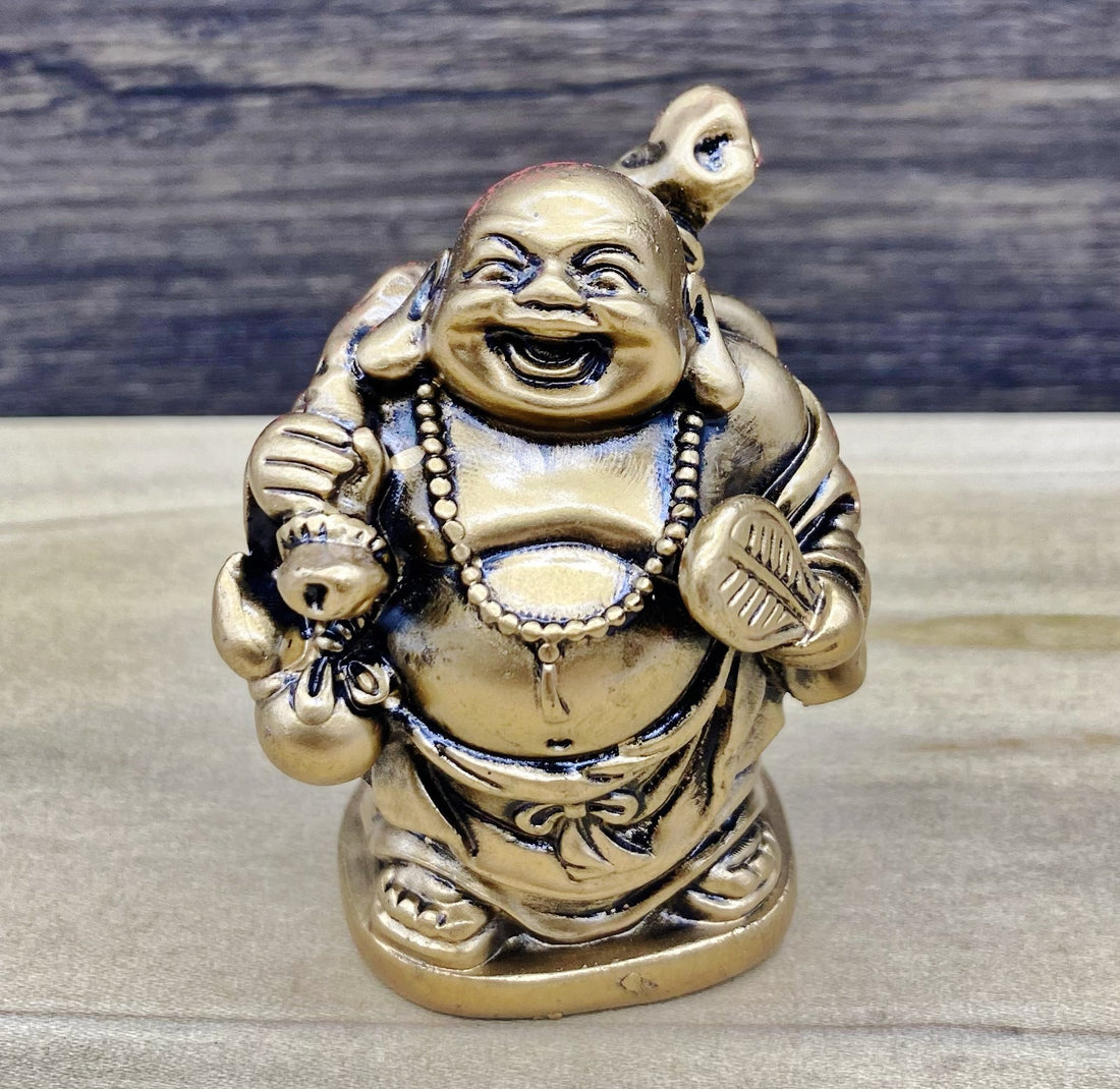 Gold Buddha Figurine 2"