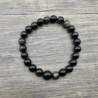 Mala Bracelet Gold Sheen Obsidian