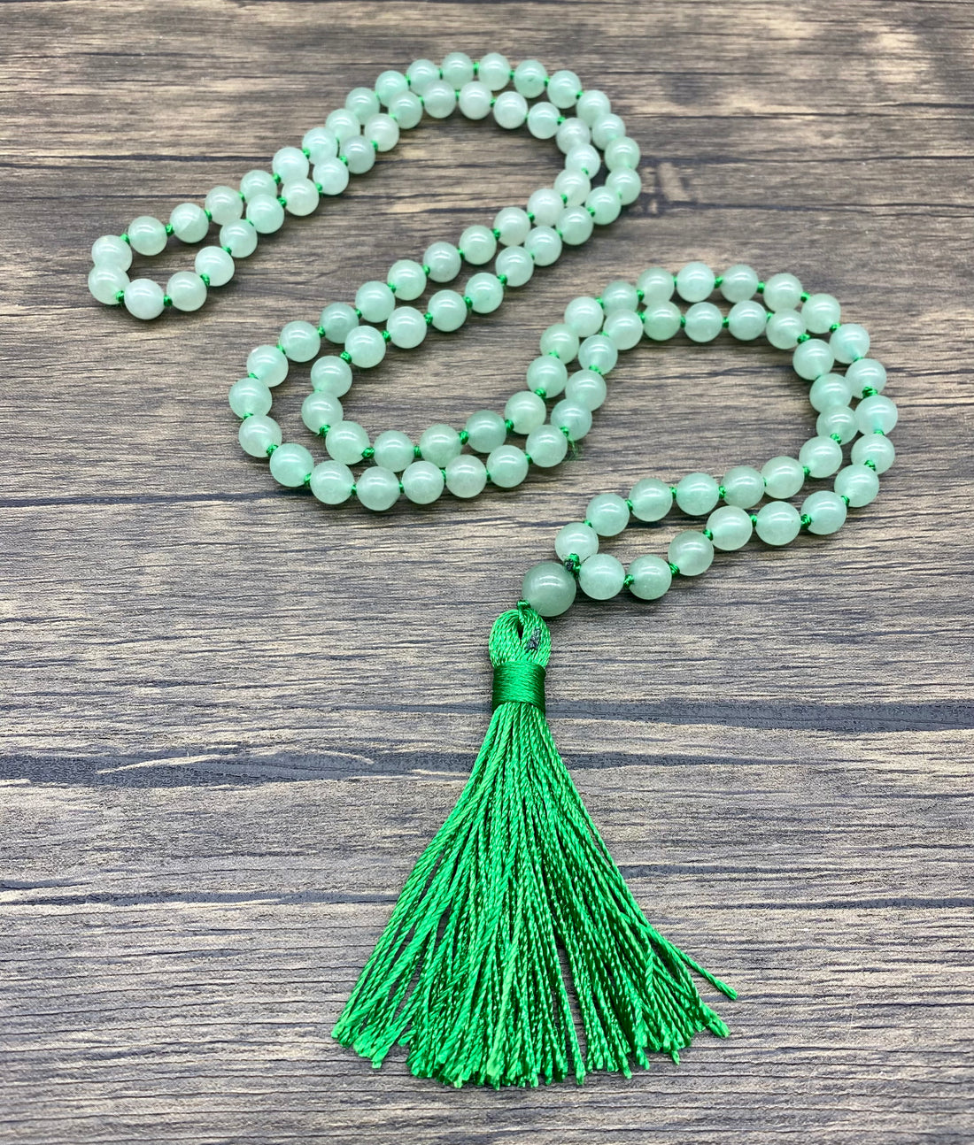 Mala 108 Green Aventurine Knotted