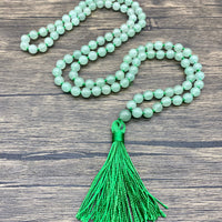 Mala 108 Green Aventurine Knotted
