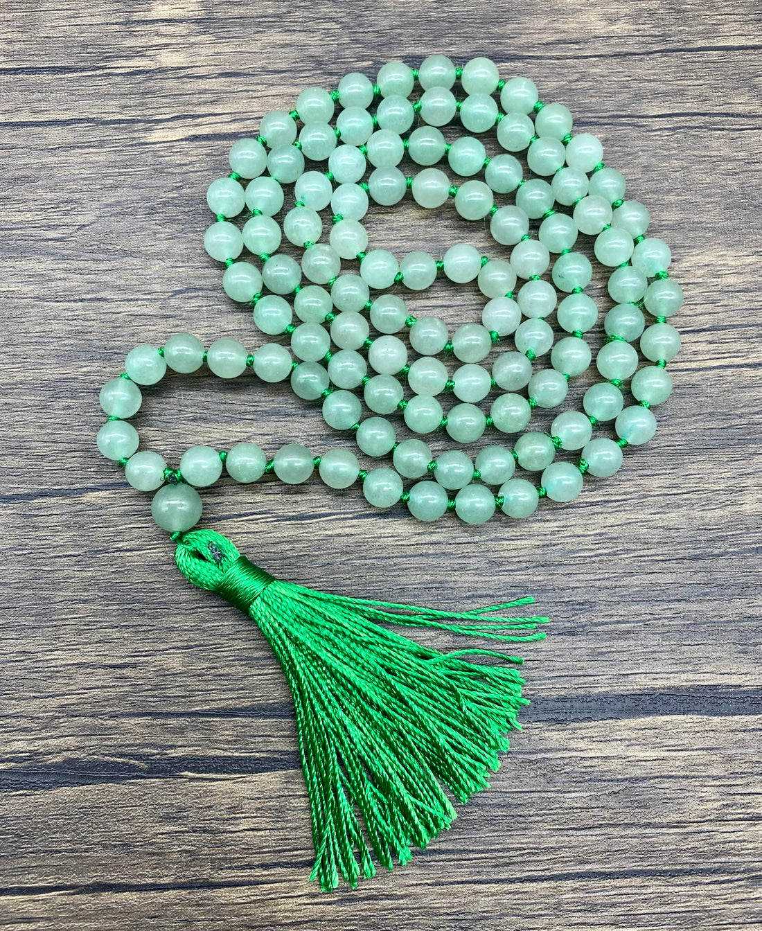 Mala 108 Green Aventurine Knotted