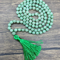 Mala 108 Green Aventurine Knotted