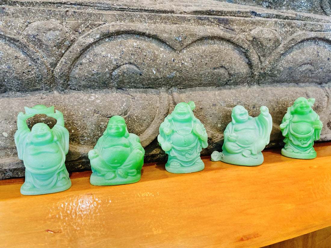 Light Green Buddha Figurine 2"