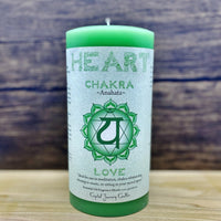 Chakra Pillar Candle Green