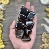 Jet Tumbled Stone