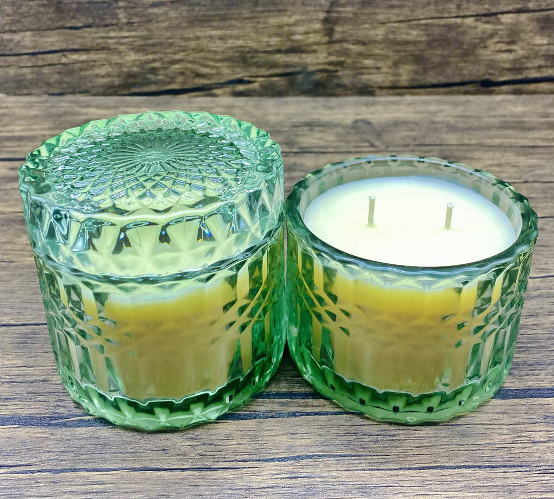 Vintage Crystal Candle Cinnamon Citrus
