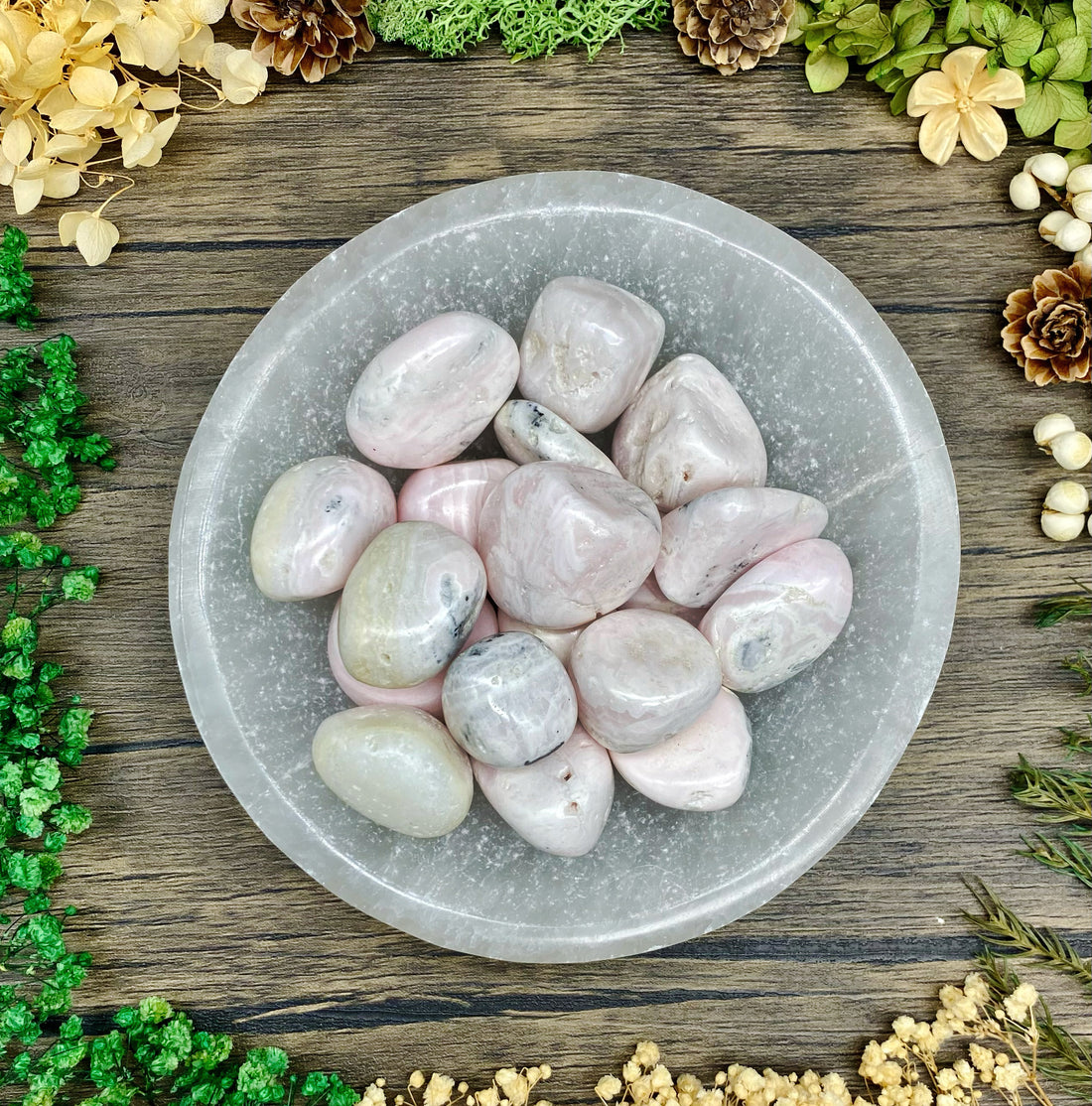Pink Mangano Calcite Tumbled Stone Large