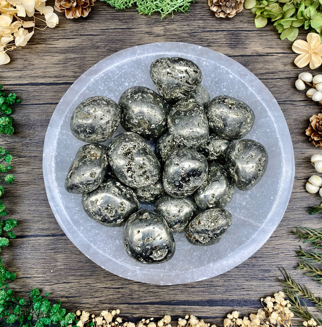 Pyrite Tumbled Stone