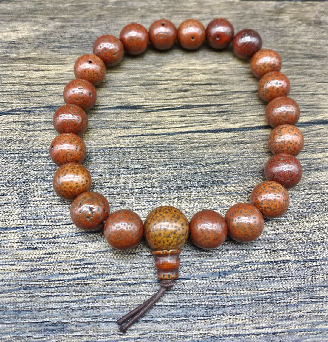 Mala Bracelet Red Lotus Seed
