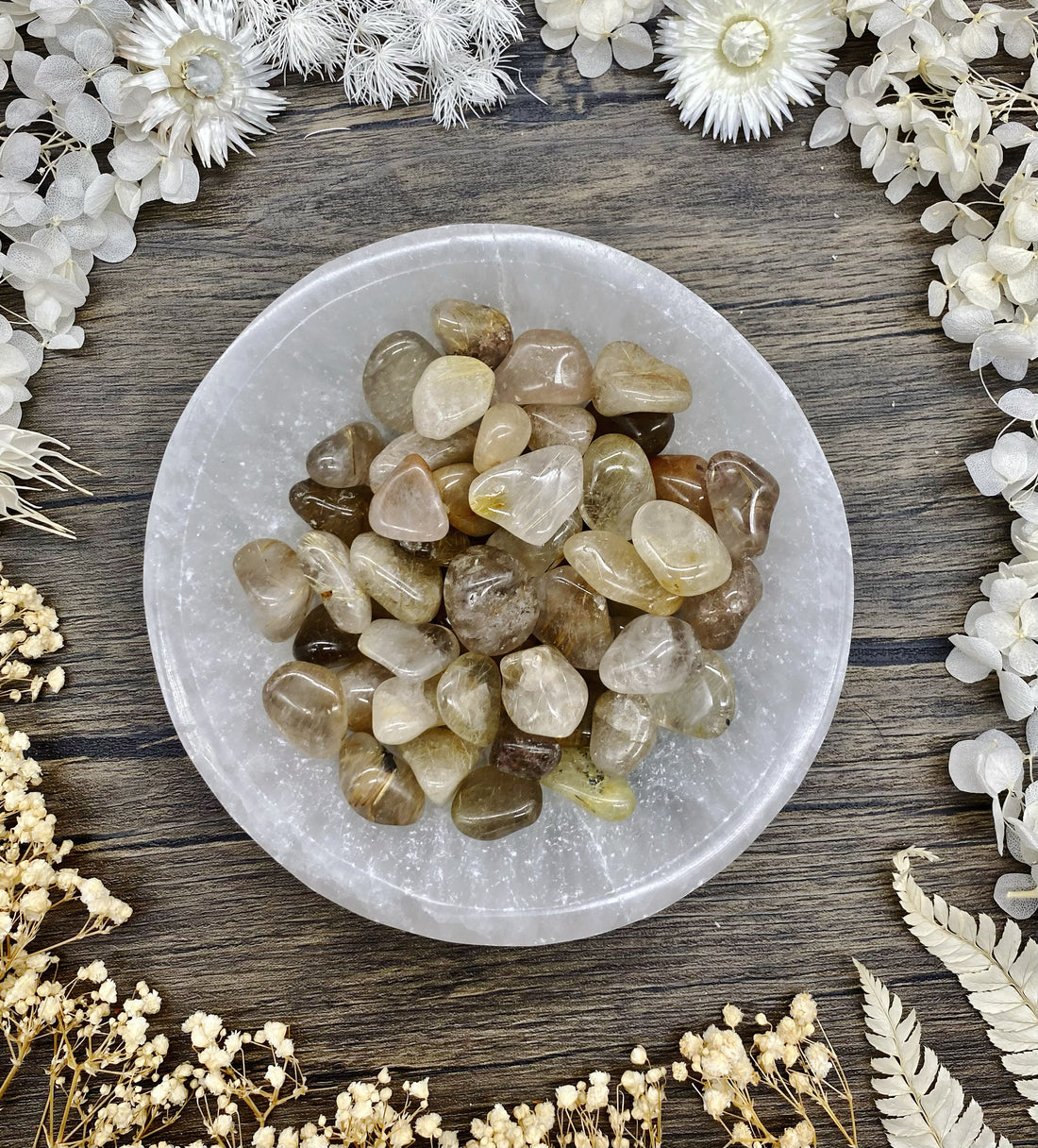 Rutilated Quartz Tumbled Stone