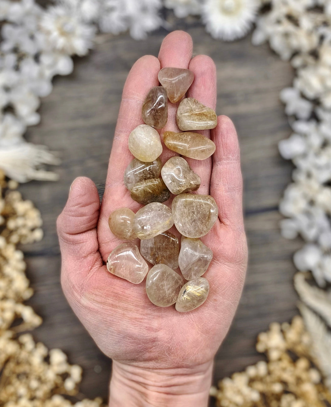 Rutilated Quartz Tumbled Stone