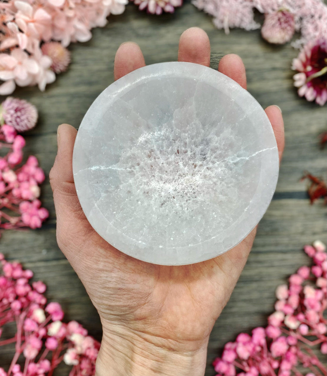 Selenite Round Bowl Small