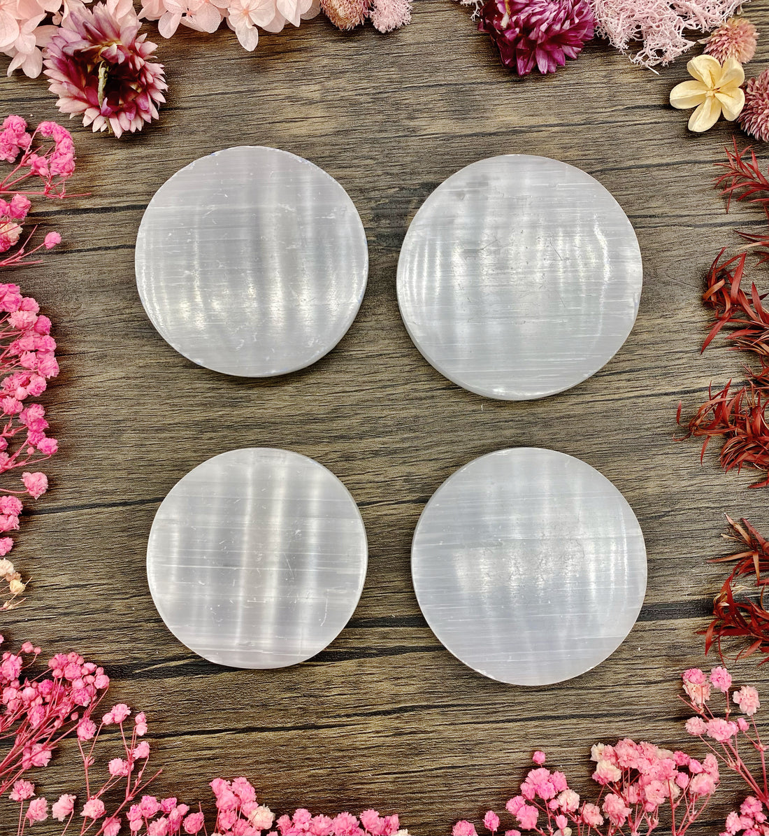 Selenite Round Charging Plate