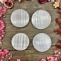 Selenite Round Charging Plate