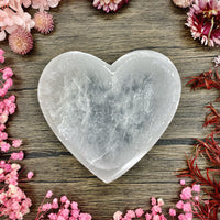 Selenite Heart Bowl Small