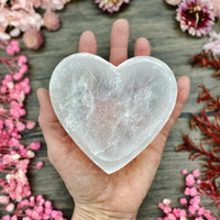 Selenite Heart Bowl Small