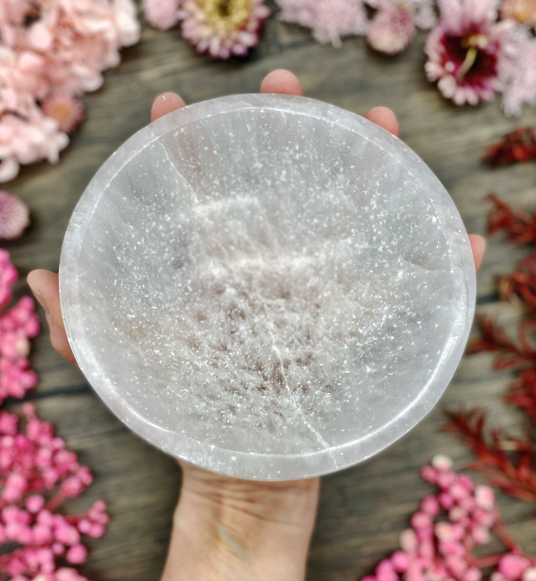 Selenite Round Bowl Large