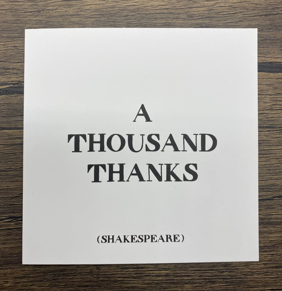 Quotable Card: A thousand thanks