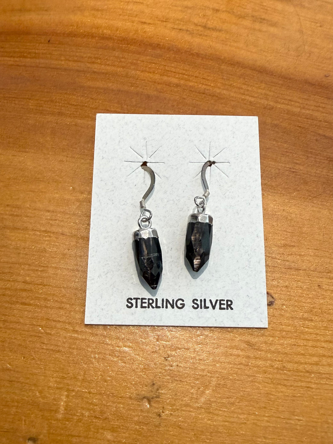 Hypersthene Silver Point Earrings