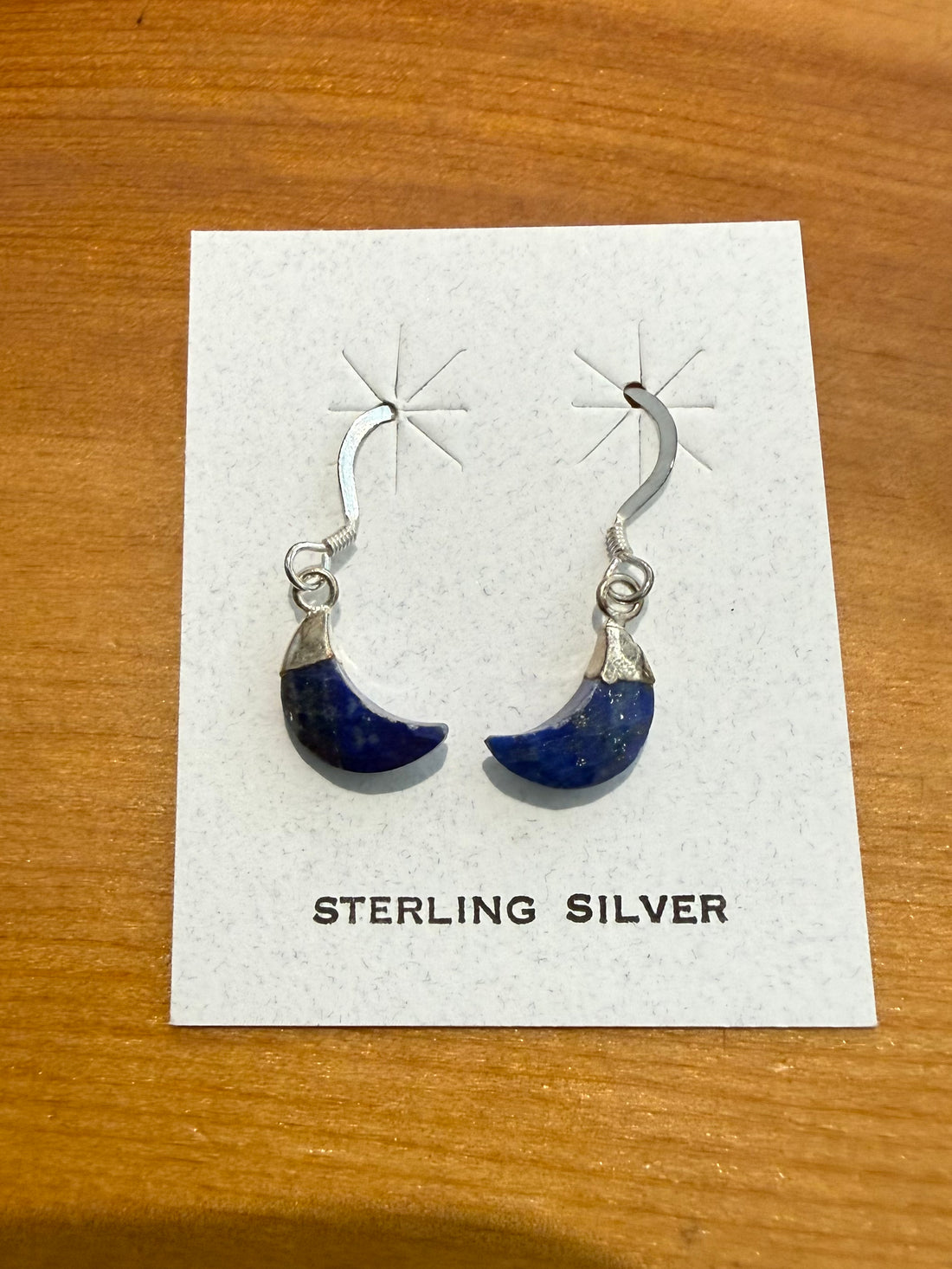 Lapis Moon Earrings