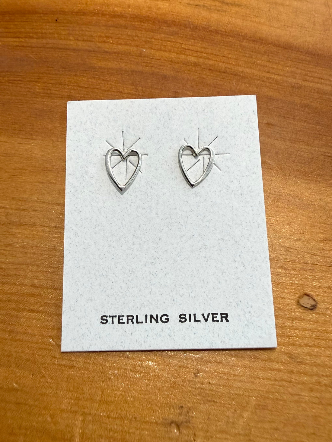 Heart Silver Stud Earrings