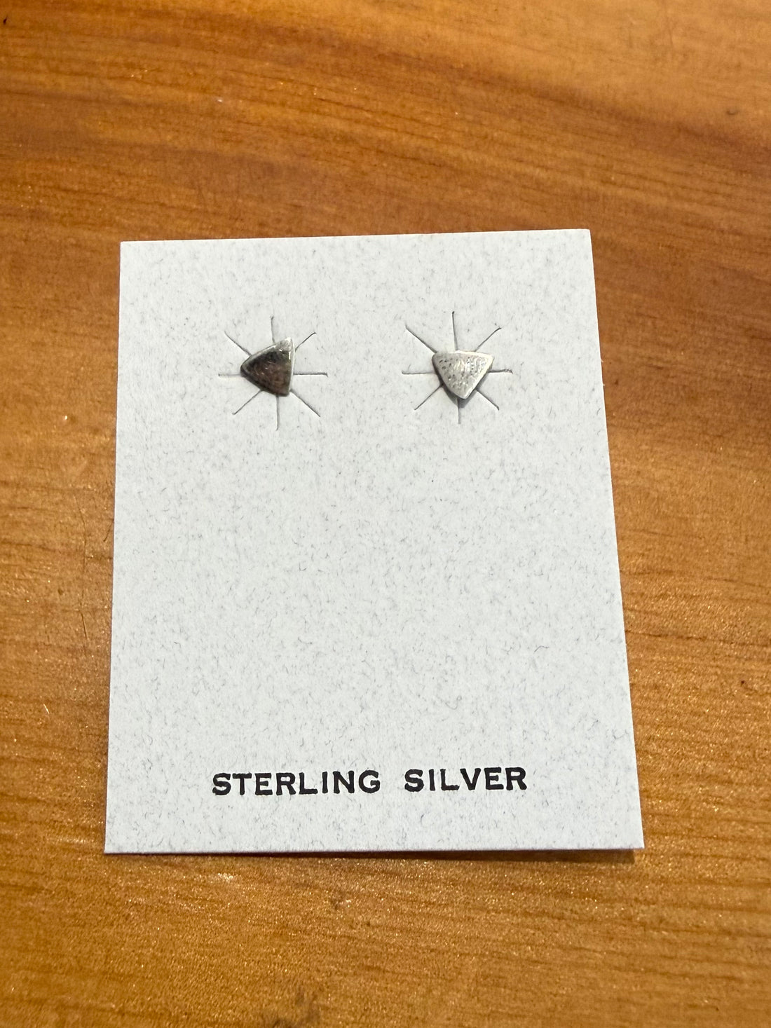 Triangle Silver Stud Earrings