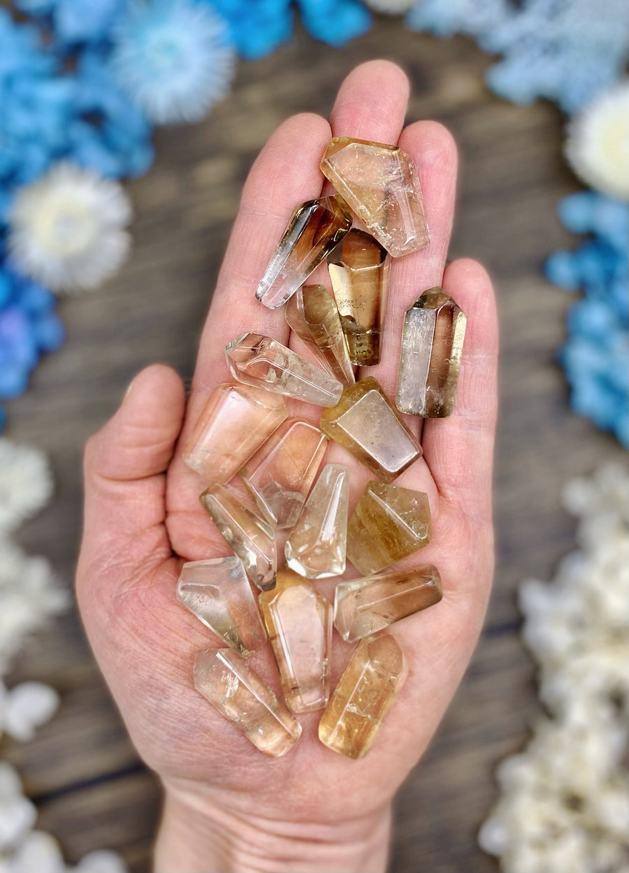 Natural Citrine Tumbled Points