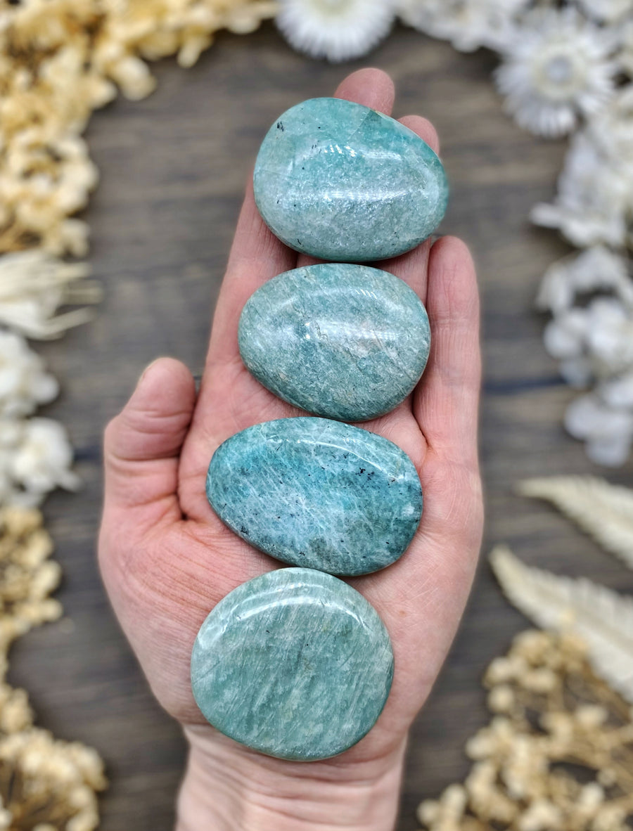 Amazonite Palm Stone Small