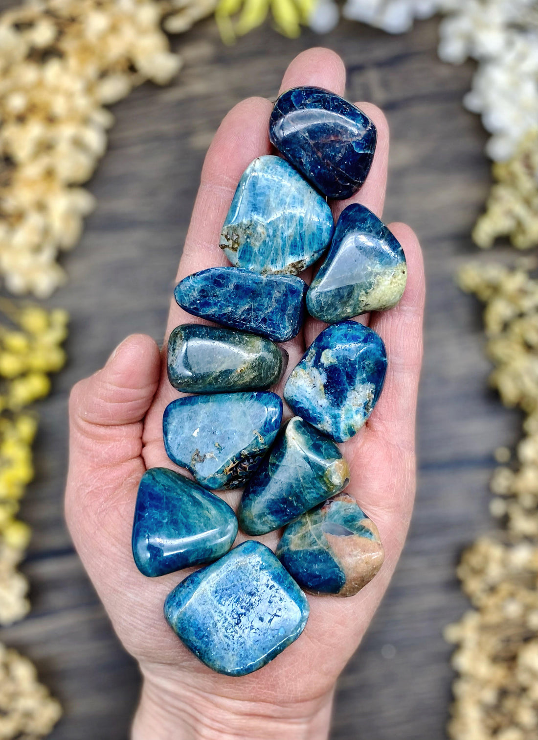 Blue Apatite Tumbled Stone