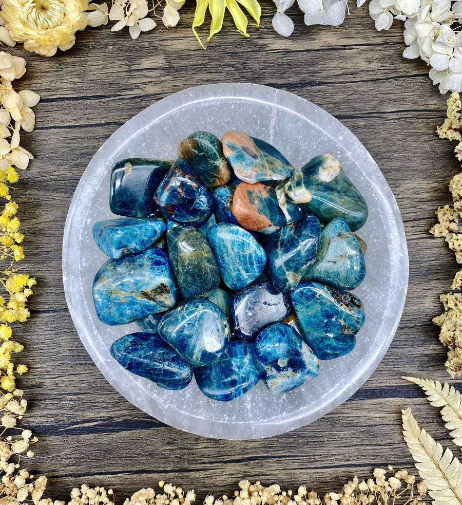 Blue Apatite Tumbled Stone