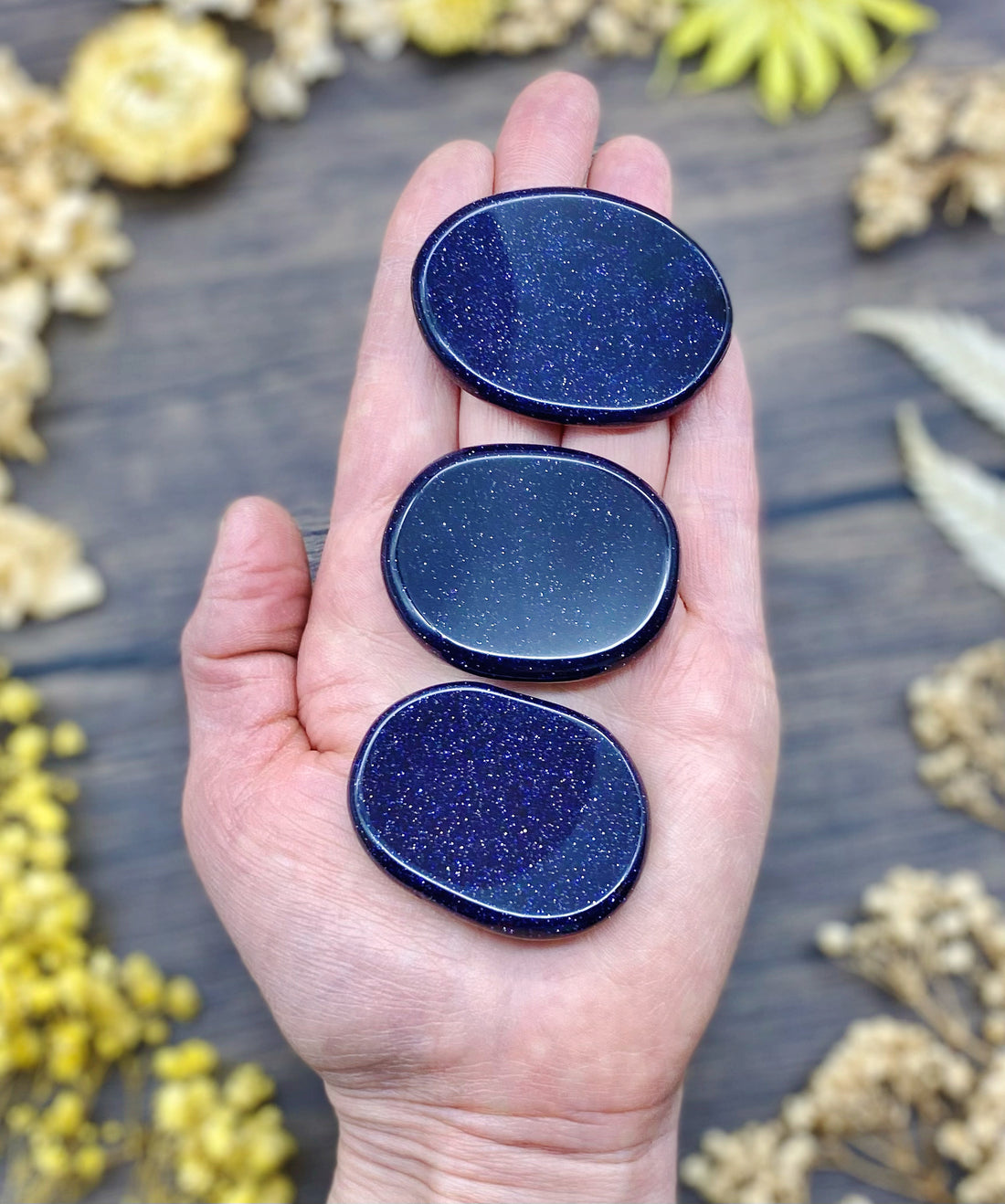 Blue Goldstone Medallion