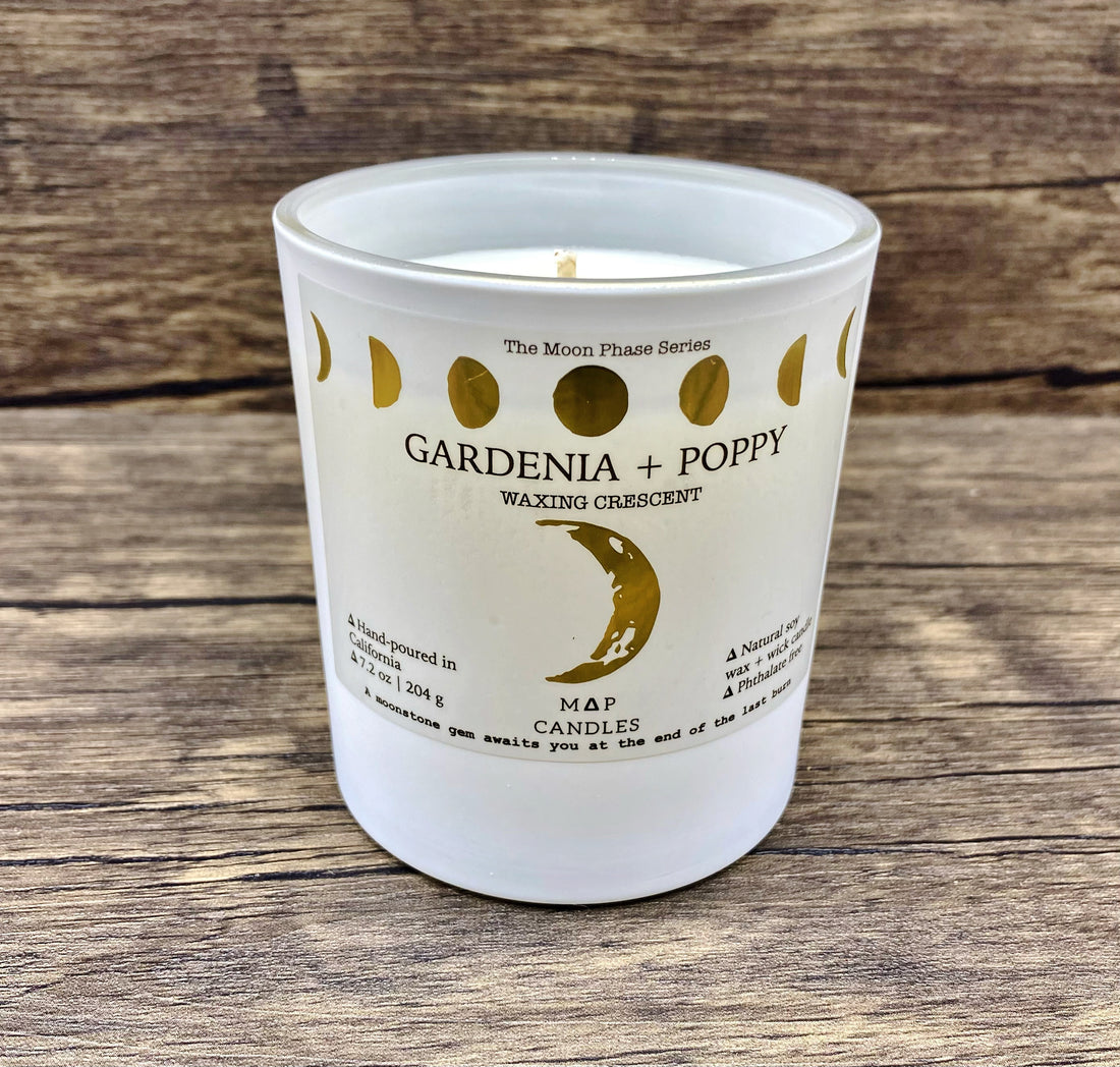 Gardenia Poppy Moon Candle