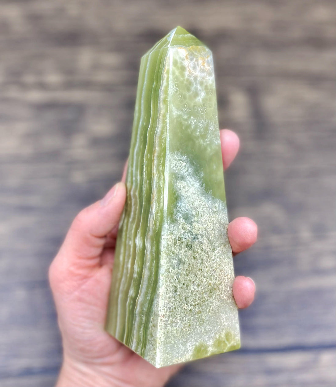 Himalayan Green Onyx Obelisk