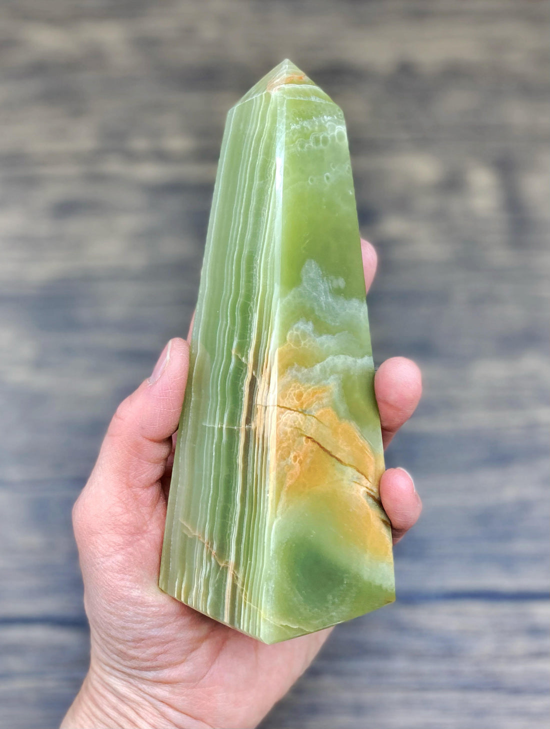 Himalayan Green Onyx Obelisk