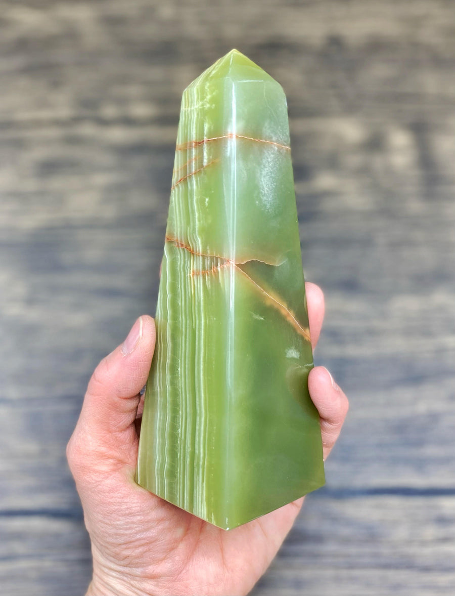 Himalayan Green Onyx Obelisk