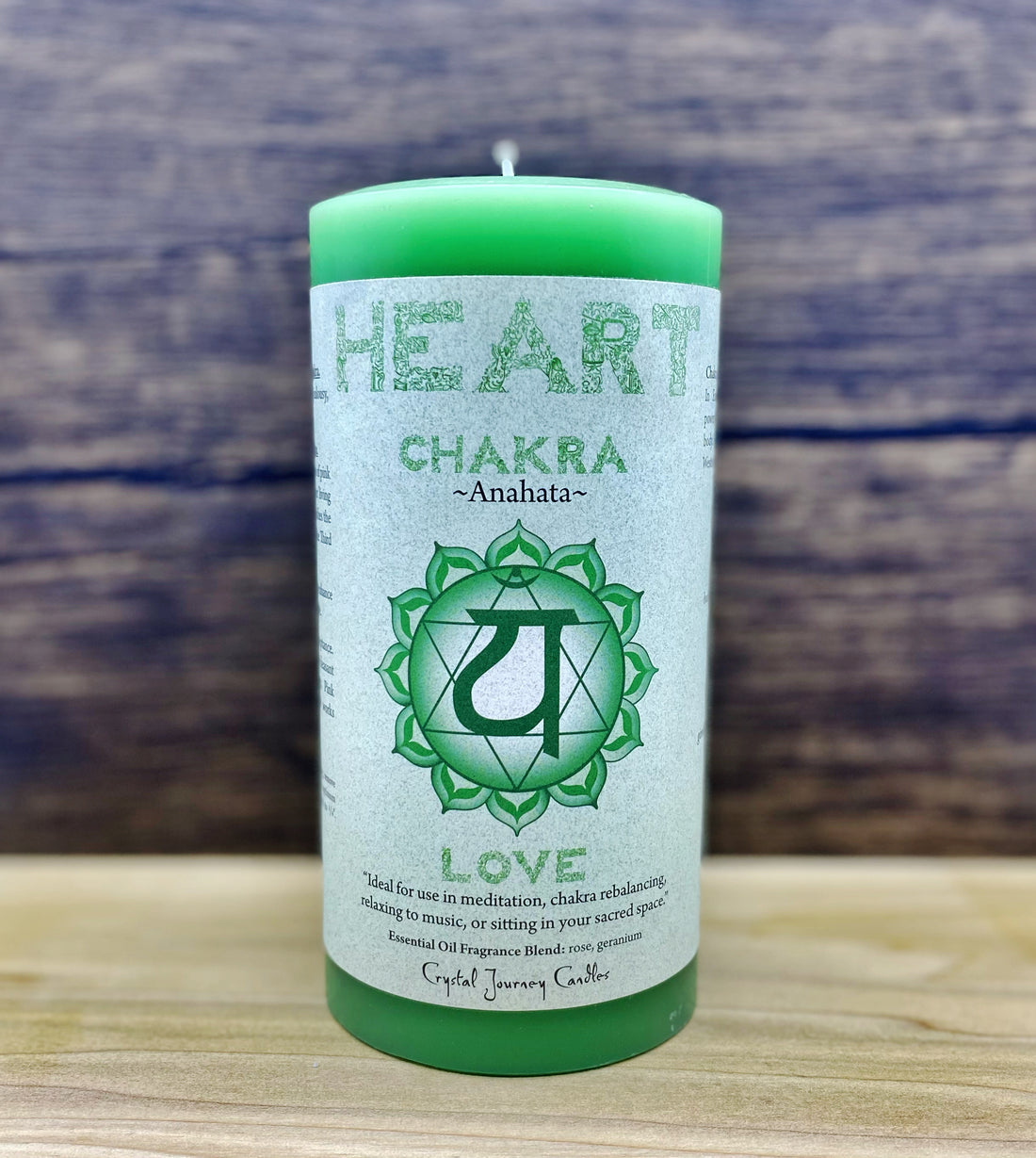Chakra Pillar Candle Green