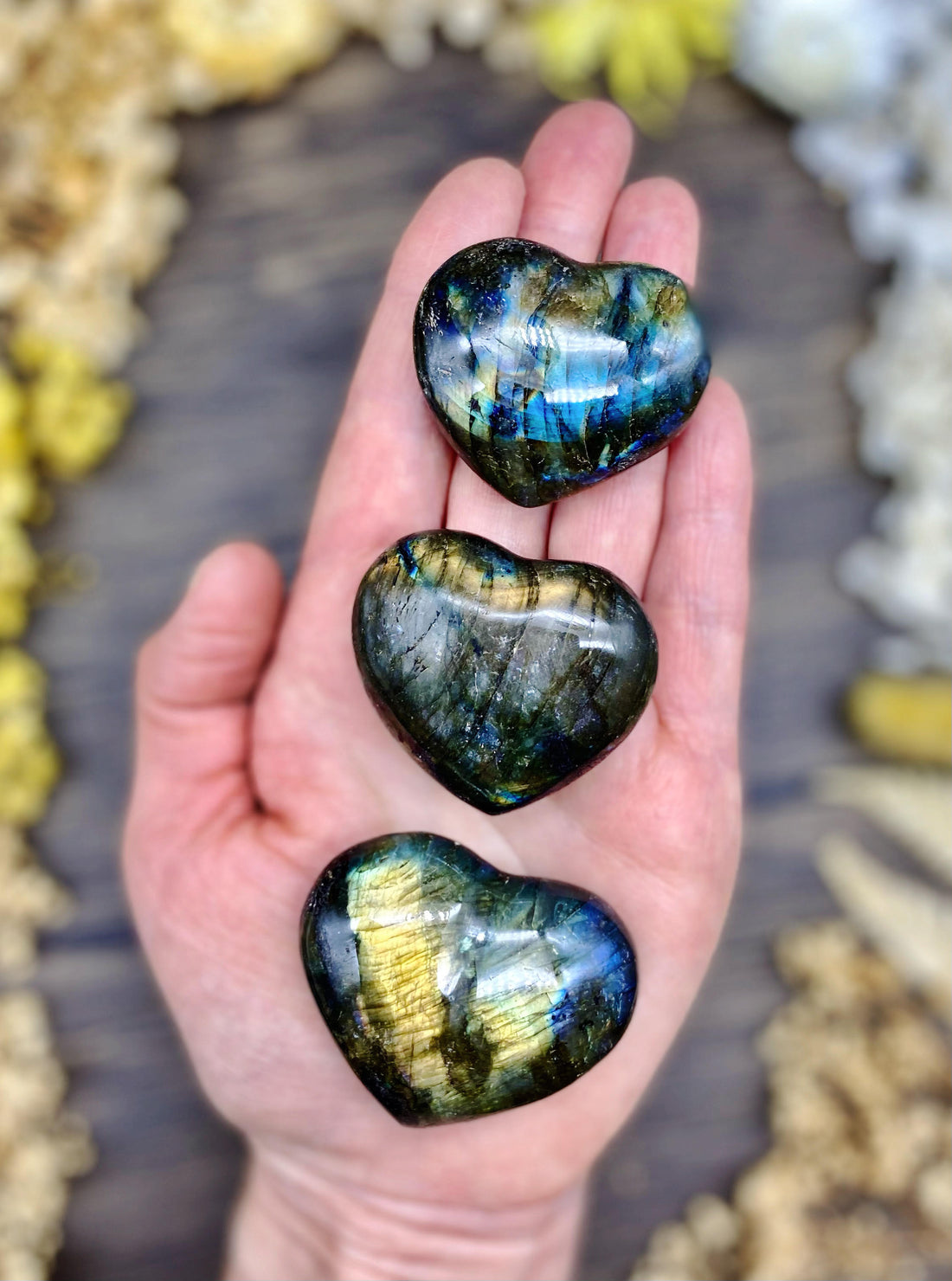 Labradorite Heart