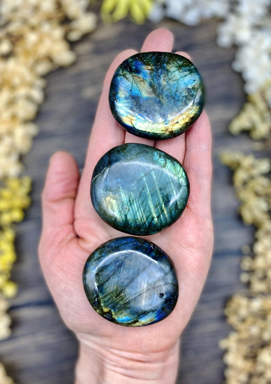 Labradorite Palm Stone $24