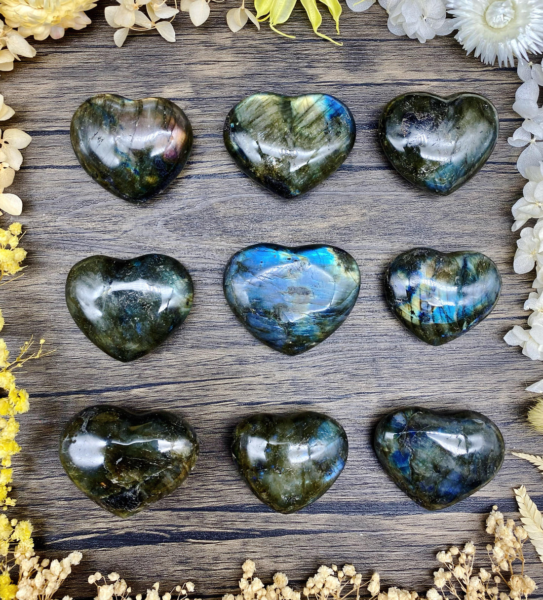 Labradorite Heart