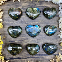 Labradorite Heart