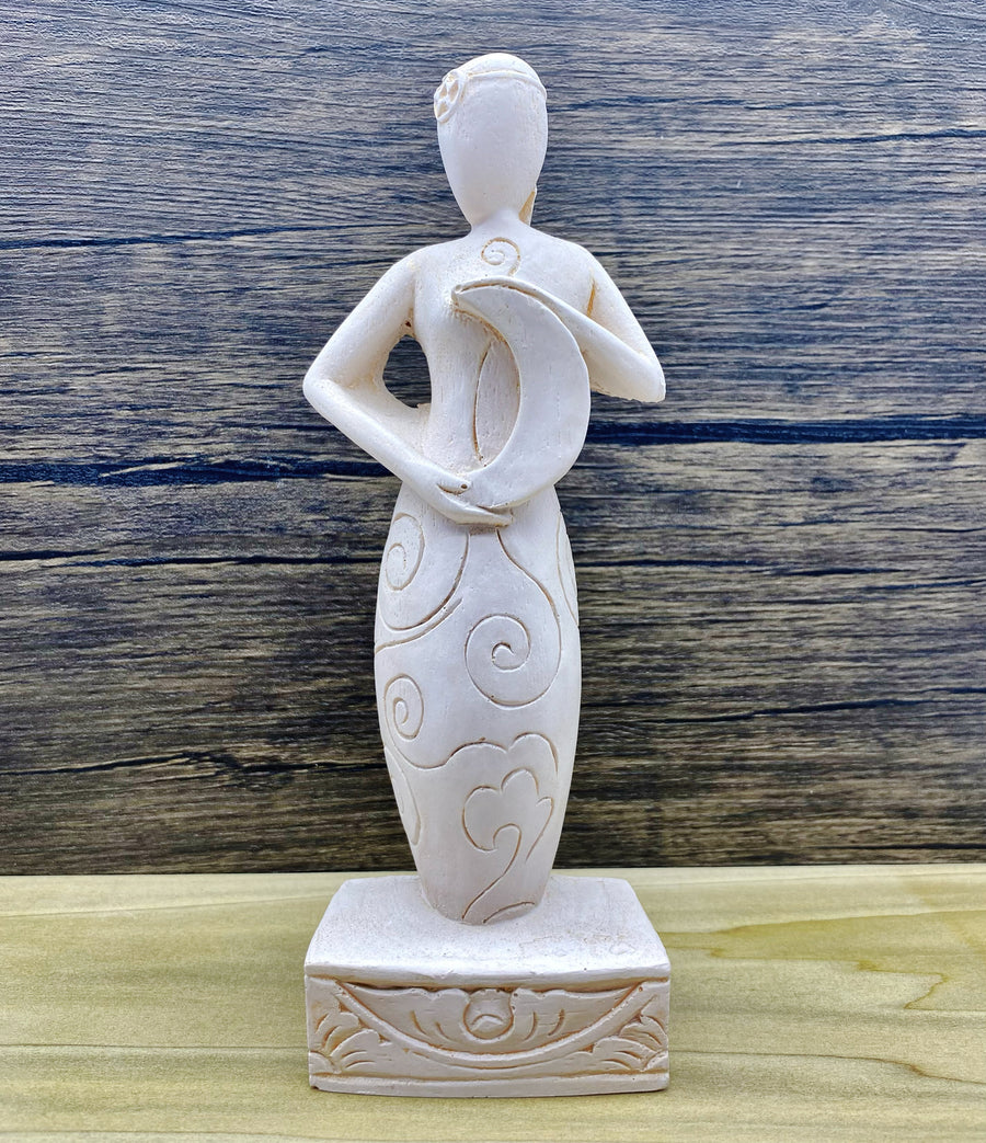 Goddess Cement Figurine Moon