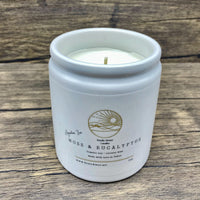 Moss & Eucalyptus White Ceramic Candle